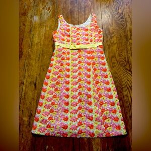 ReneeVon embroidered vintage-inspired hippie boho floral spring sheath dress  M